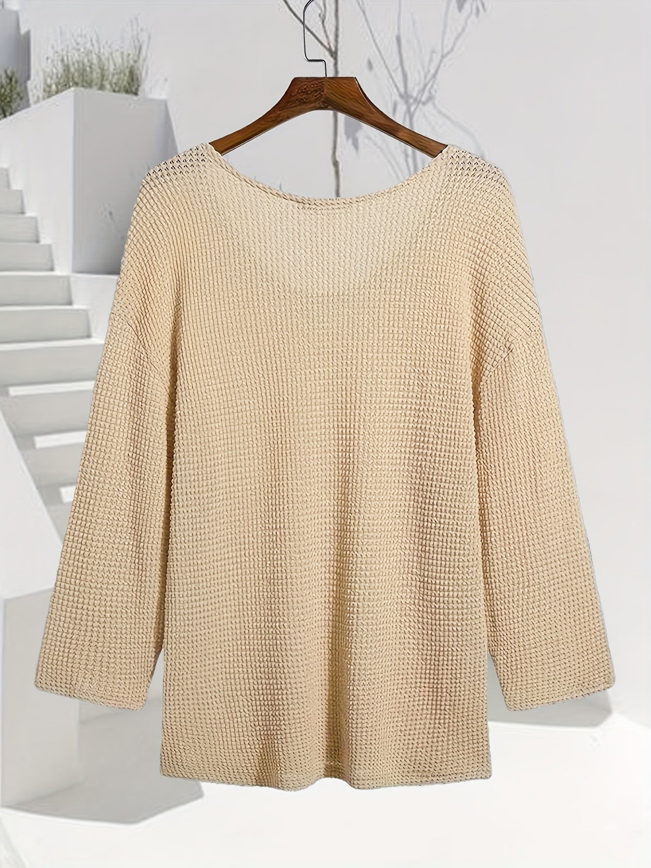 Urban Breeze V-Neck Knit Sweater 🌬️🧶