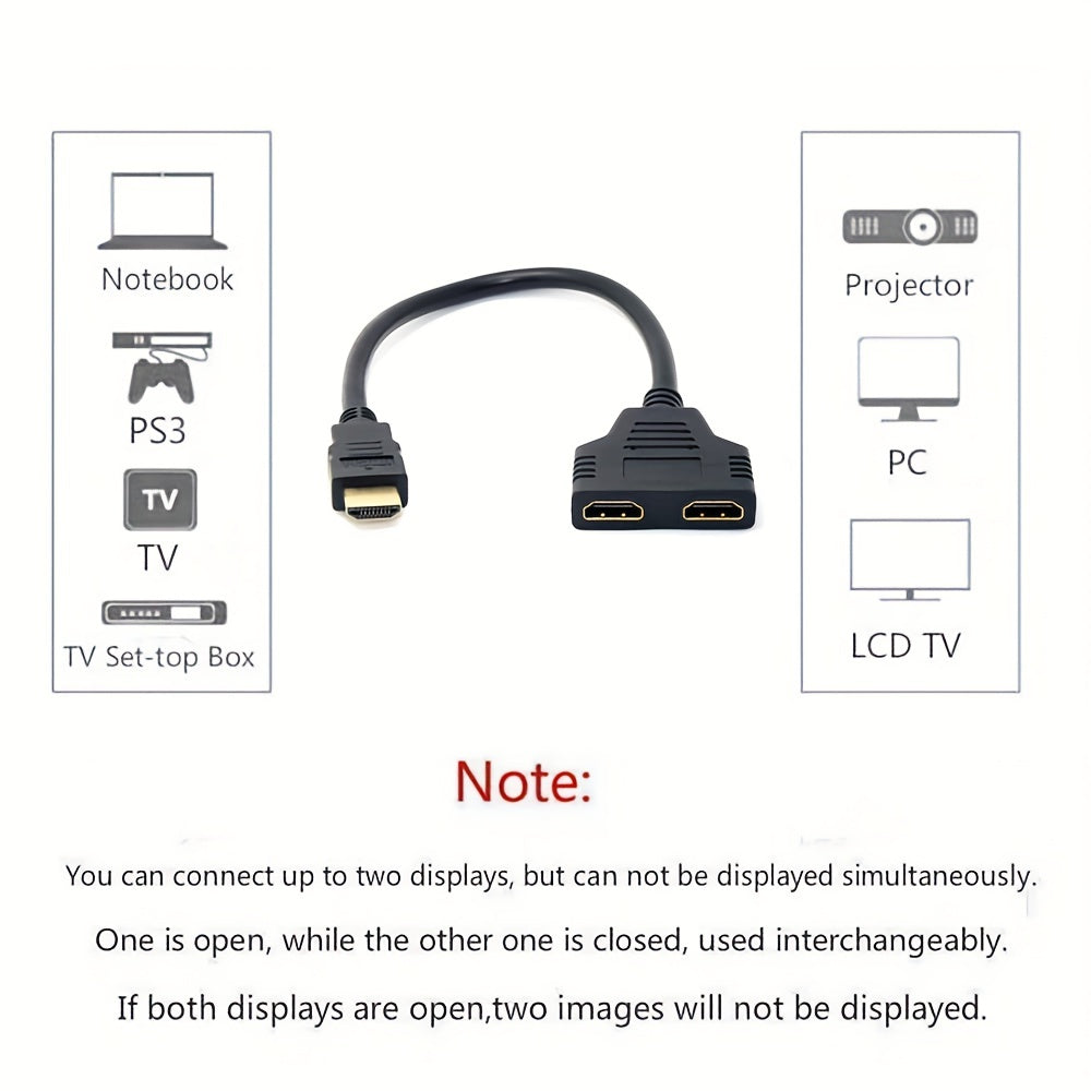 📺 Dual View 1080P HDTV Splitter Cable 🔄