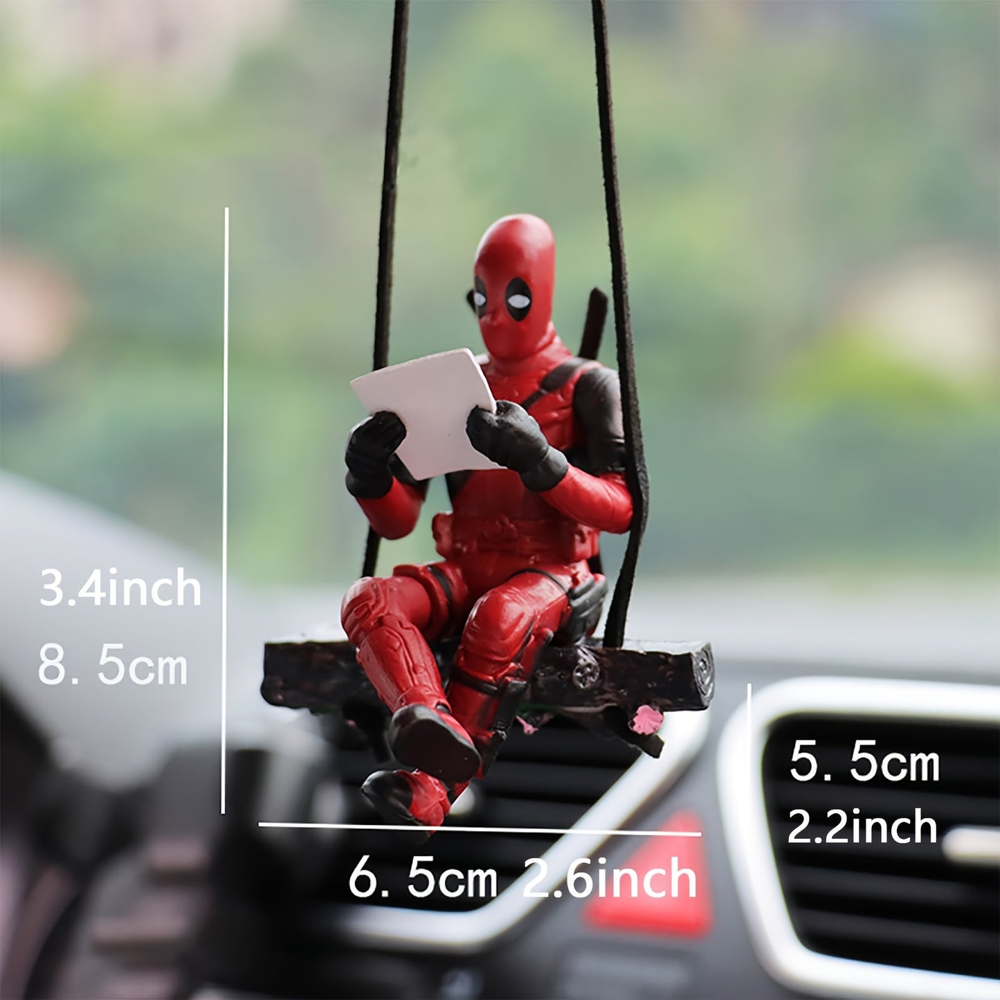 🦸‍♂️ "Deadpool Vibes" Acrylic Car Mirror Hanging Decoration 🎉