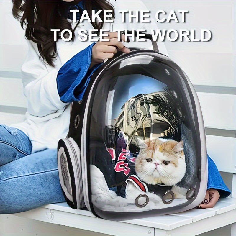 🐾 Perfecta Voyager: Transparent Cat Backpack 🚀