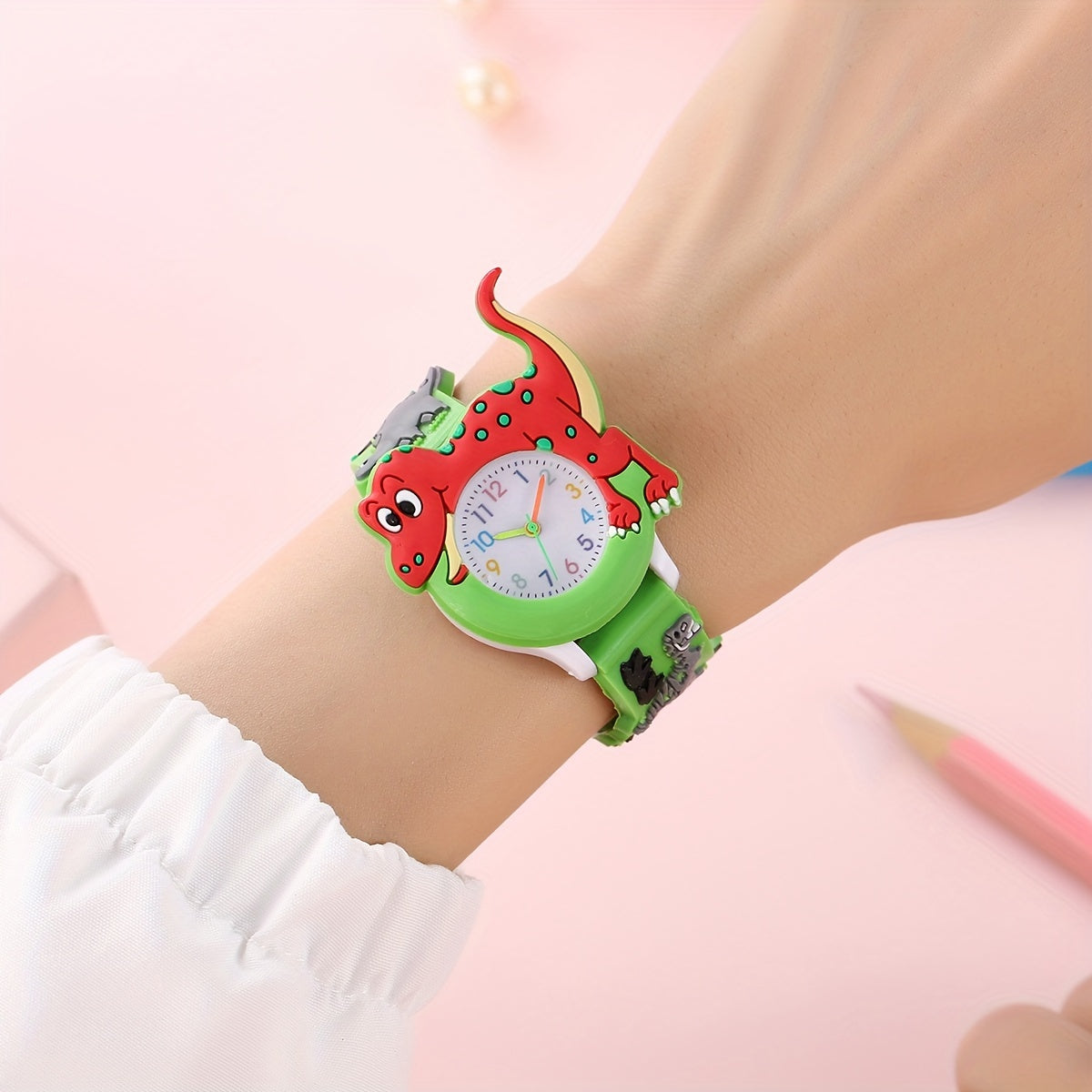 🦖 Cute Cartoon Dinosaur Tyrannosaurus Rex Silicone Strap Children's Watch - The Perfect Gift! 🎁