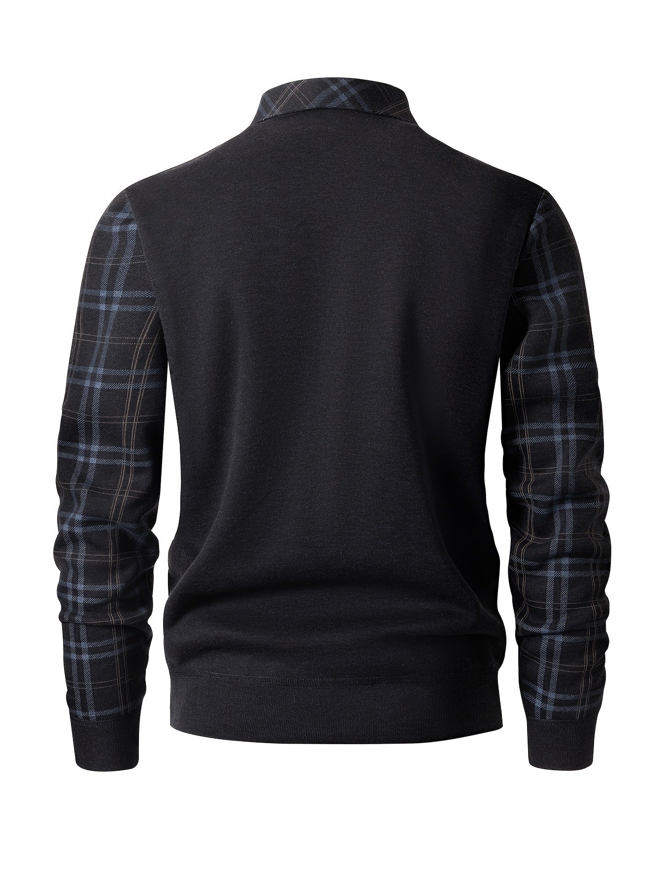 🧥 Men's Fleece-Lined Plaid Knit Pullover 🌲