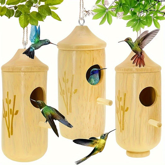 🌿 Whimsy Wood Hummingbird Nesting House 🕊️🌸