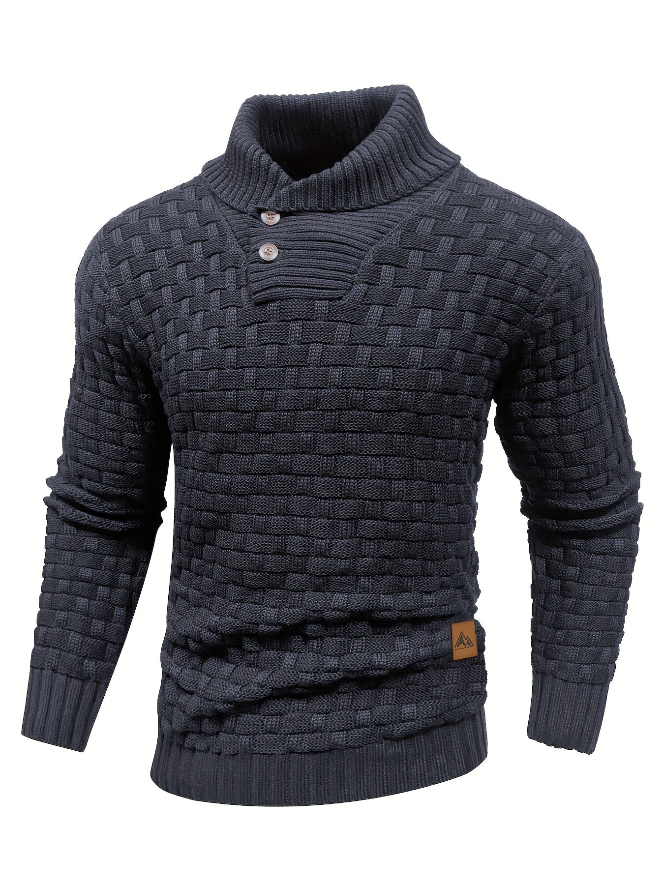 Men's Casual Waffle Pattern High Stretch Sweater 🍂✨