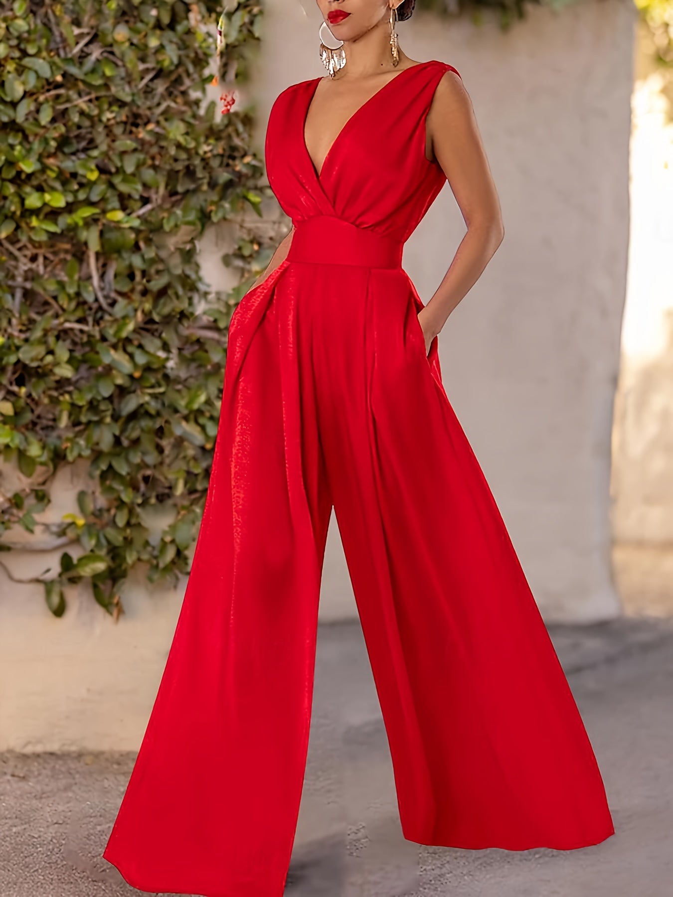 🔒 Solid Color Zipper Front Jumpsuit 🔒