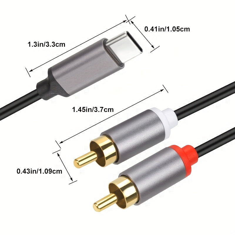 🎶 HiFi Connect Type-C to 2RCA Audio Cable 🔗