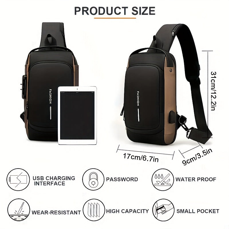 🎒 Nylon Anti-Theft Crossbody Sling Bag