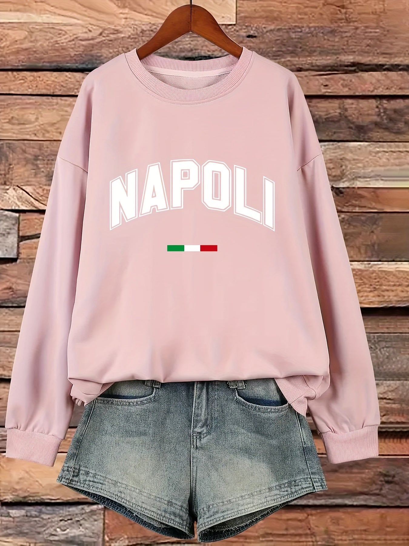 Plus Size NAPOLI Print Sweatshirt 🇮🇹✨