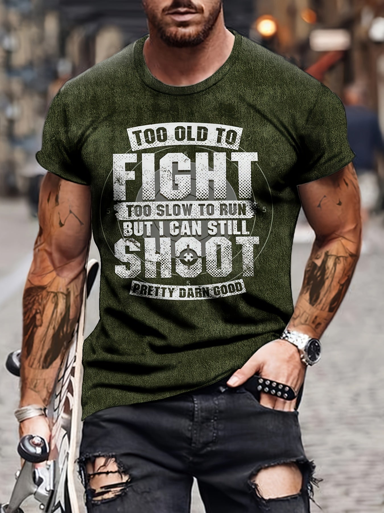 🏃‍♂️ Too Old to Fight, Too Slow to Run Graphic Tee 👕