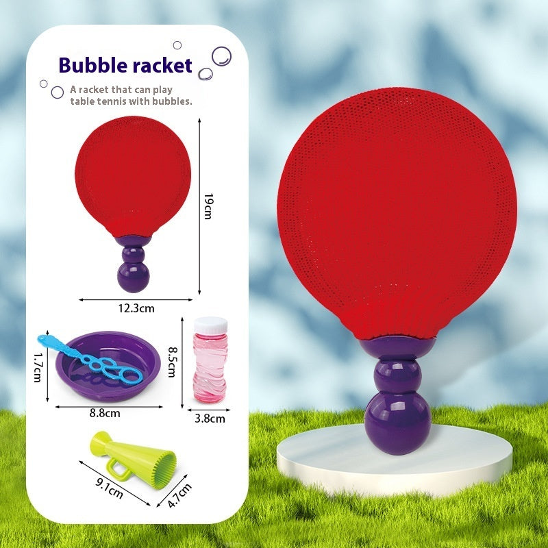 Children's Educational Parent-child Interactive Elastic Blowing Outdoor Bubble Racket