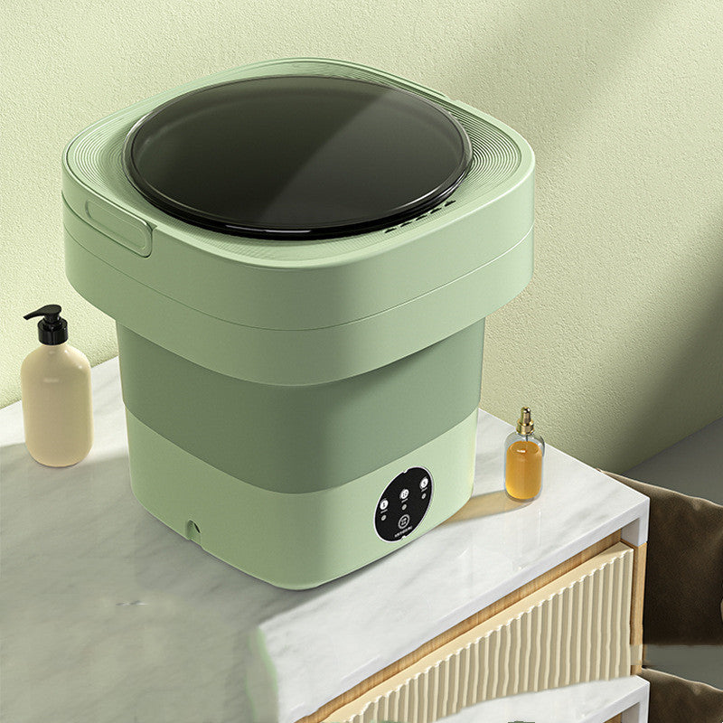 Mini Spin Portable Foldable Washing Machine: Compact and Convenient Laundry Solution with Spinning Dry Function