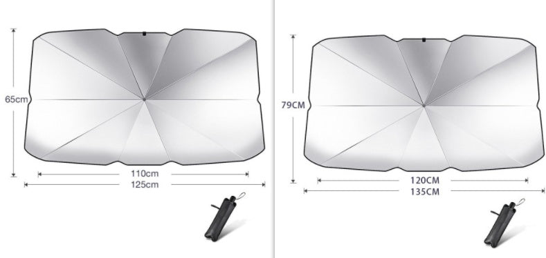 Sun Guard Foldable Car Windshield Sun Shade: UV Protection Umbrella