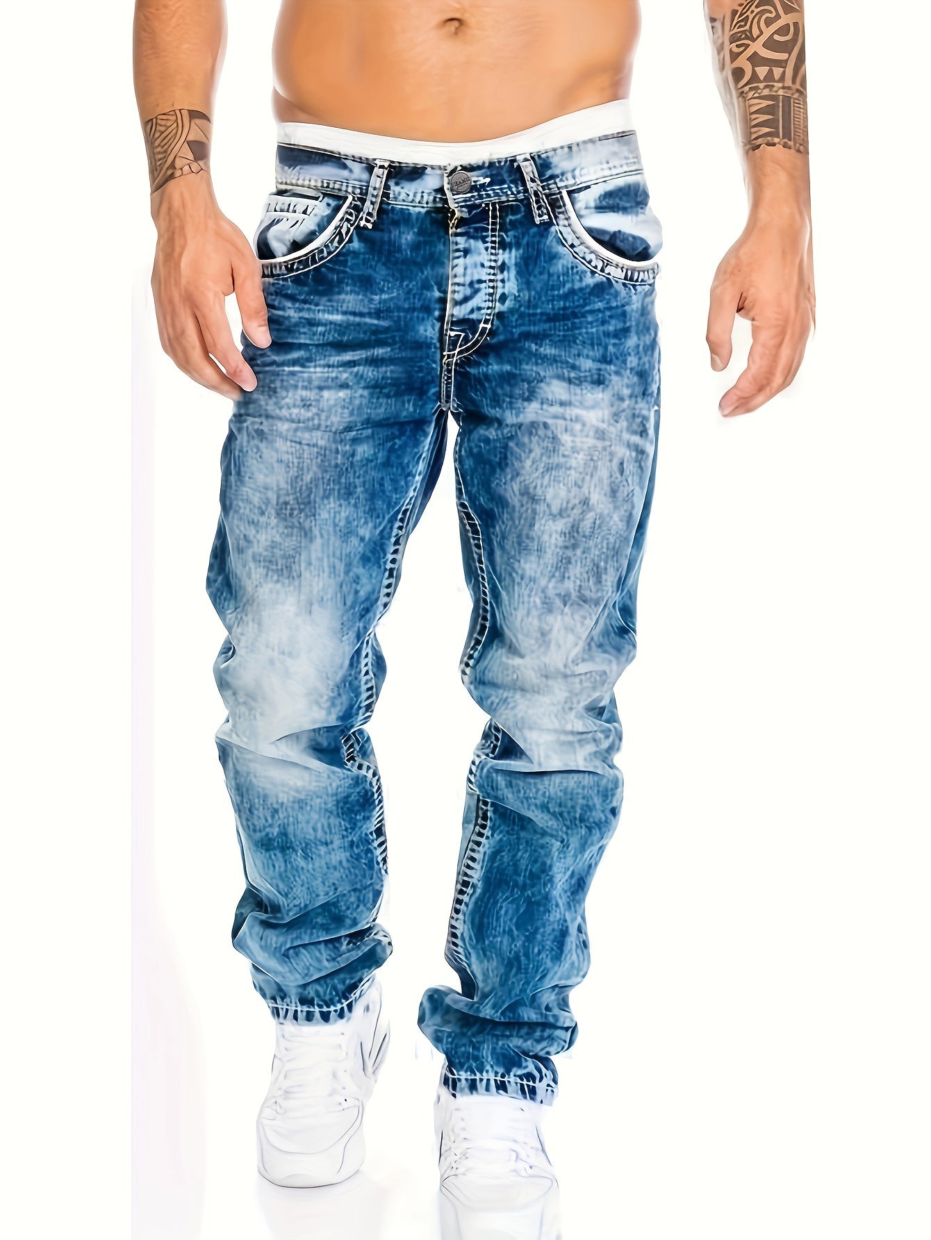 👖 Men's Casual Skinny Jeans - Chic Street Style Stretch Jeans