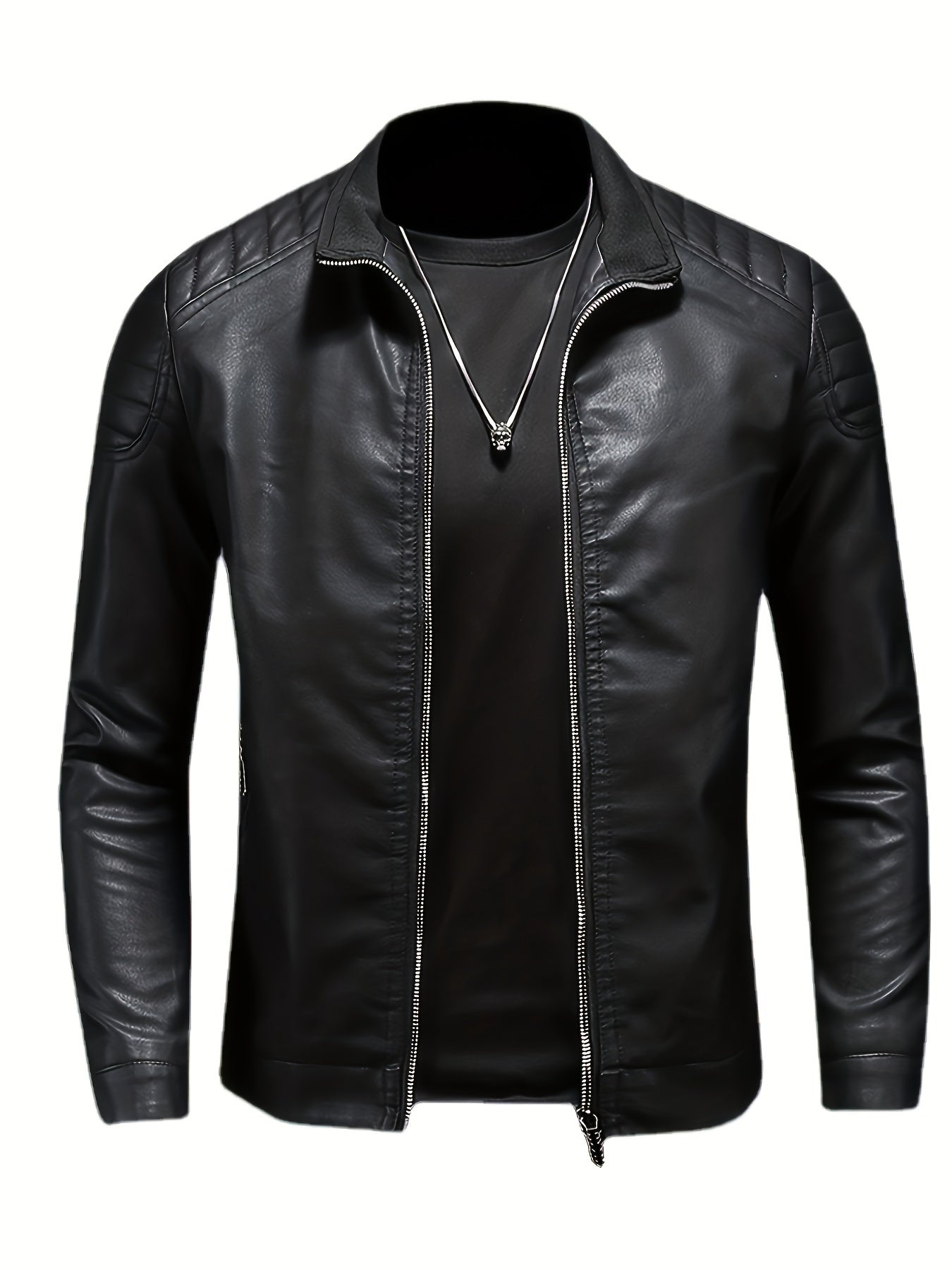 🏍️ "Urban Biker" Slim-Fit Faux Leather Jacket 🔥