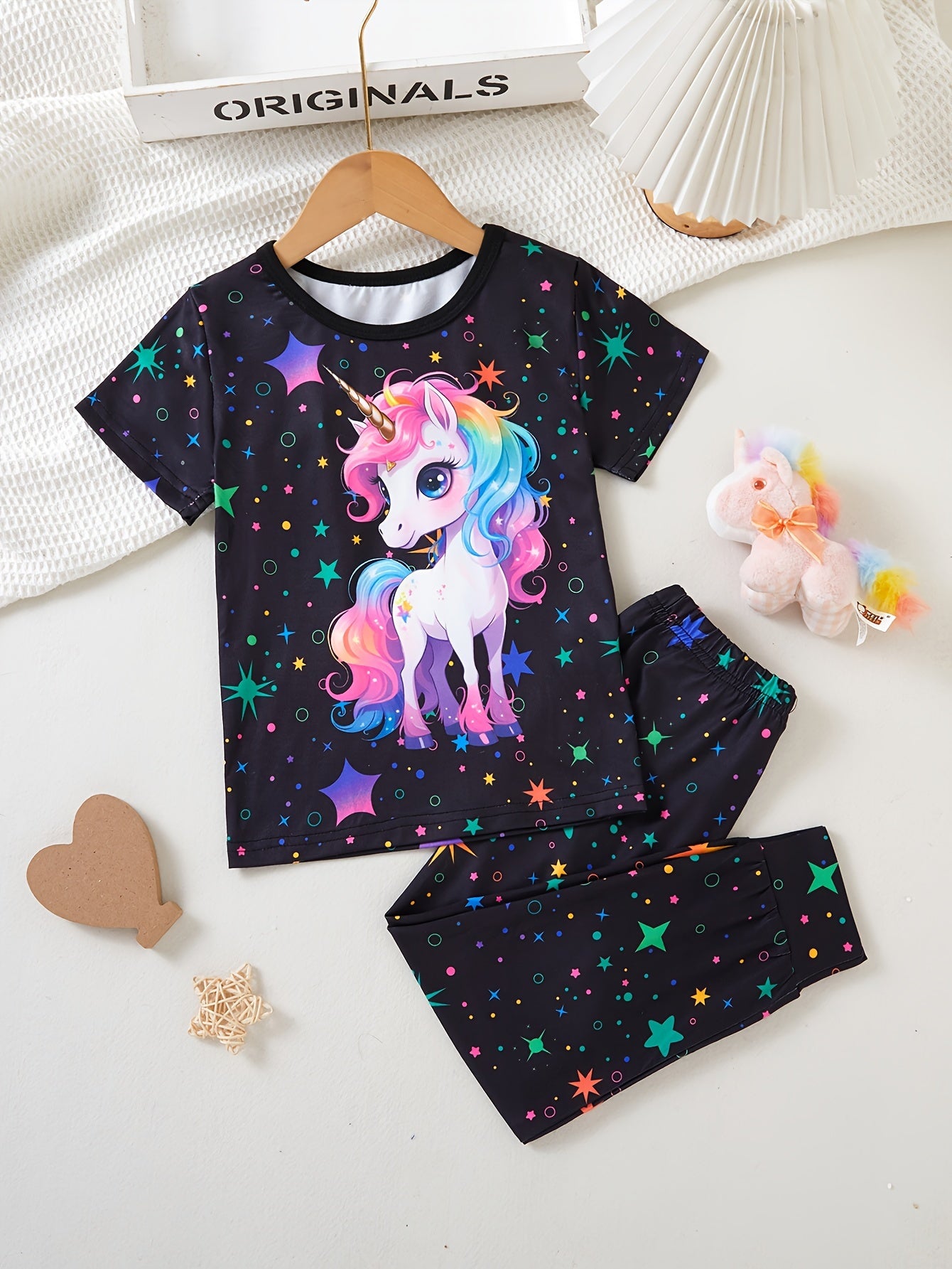 🌟 2-Piece Starry Unicorn Co-ords Set for Girls