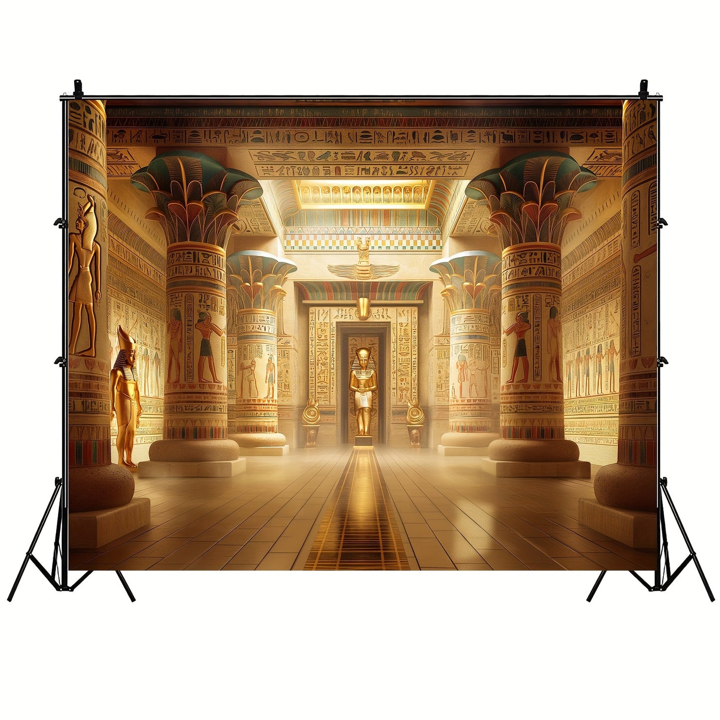 🌟 Pharaoh Backdrop: Egyptian Temple Banner 🌿