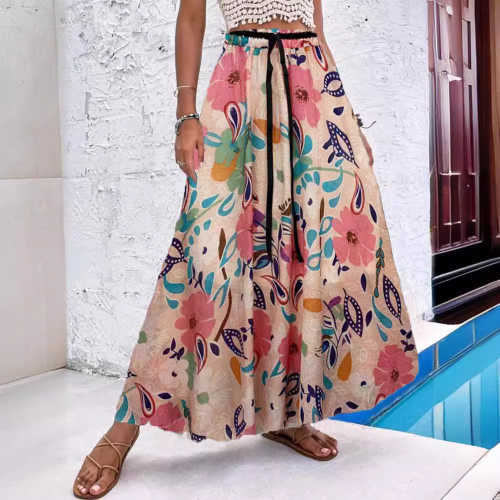 European And American Bohemian Big Hem Skirt