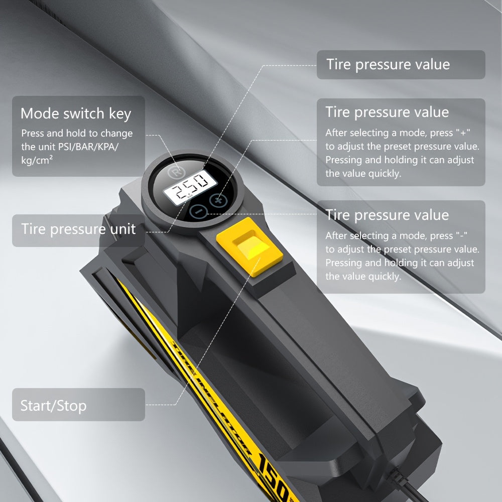 🚗 Car Digital Air Compressor Pump 🔧