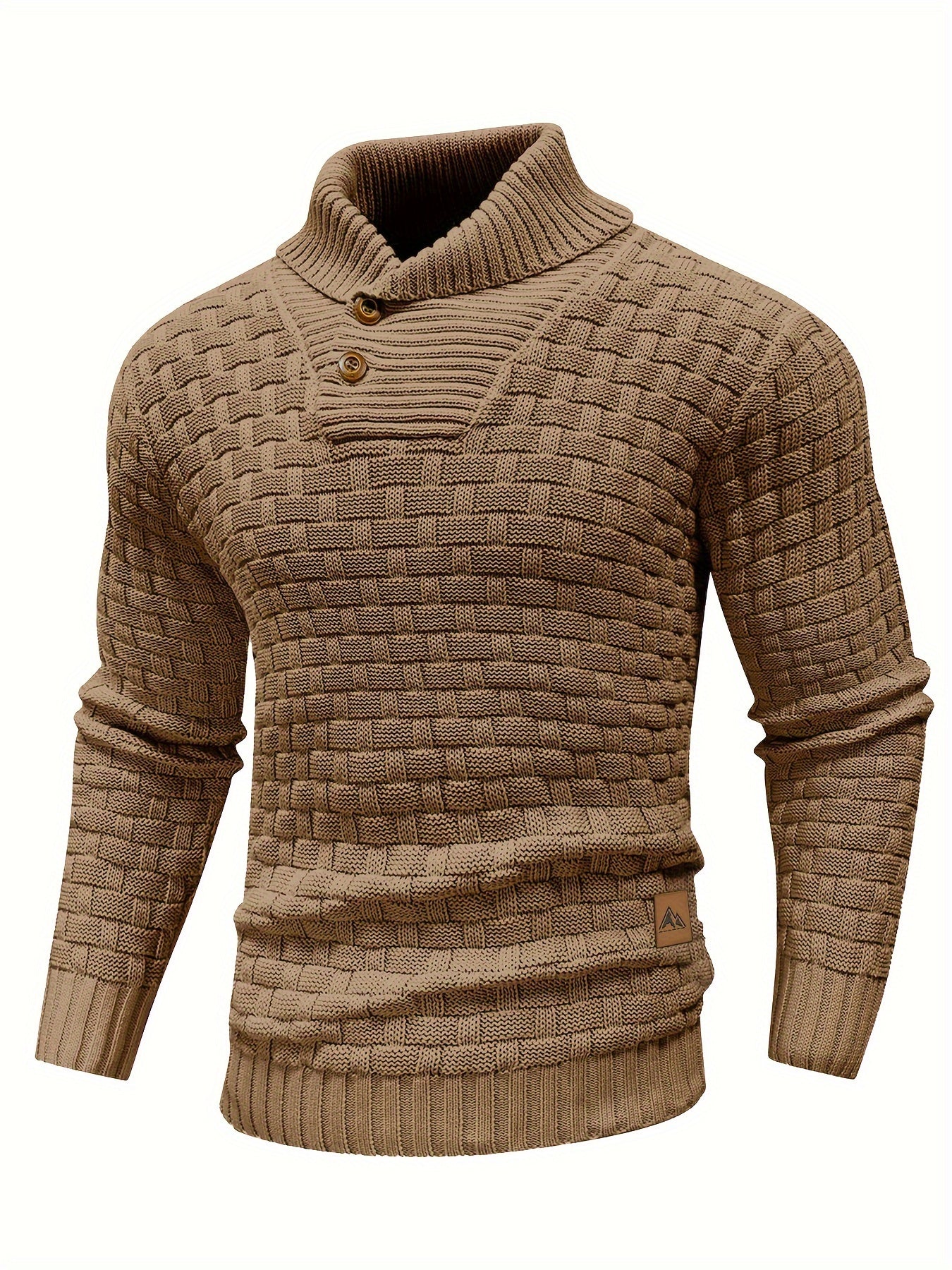 Men's Casual Waffle Pattern High Stretch Sweater 🍂✨