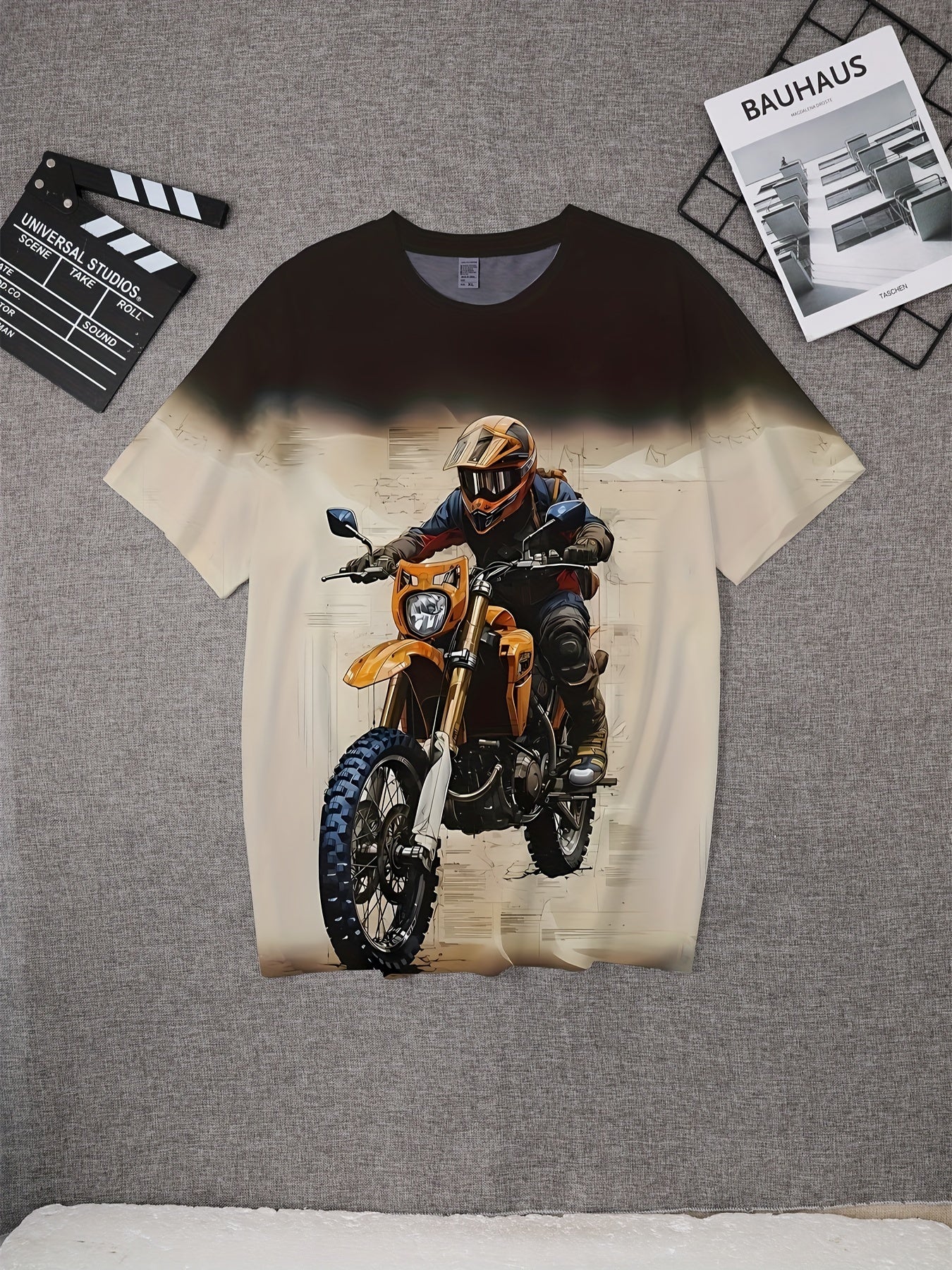 🏍️ Stylish Motorcycle Rider 3D Print T-Shirt for Boys – Cool & Comfy Summer Wear 🌟