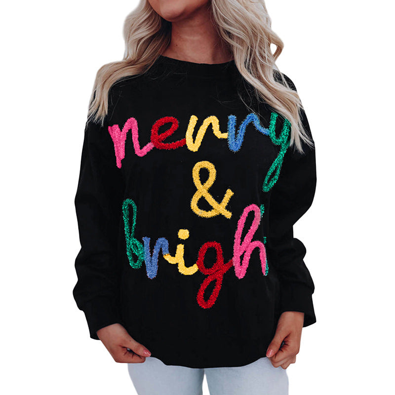 Casual All-match Embroidered Warm Sweater For Women