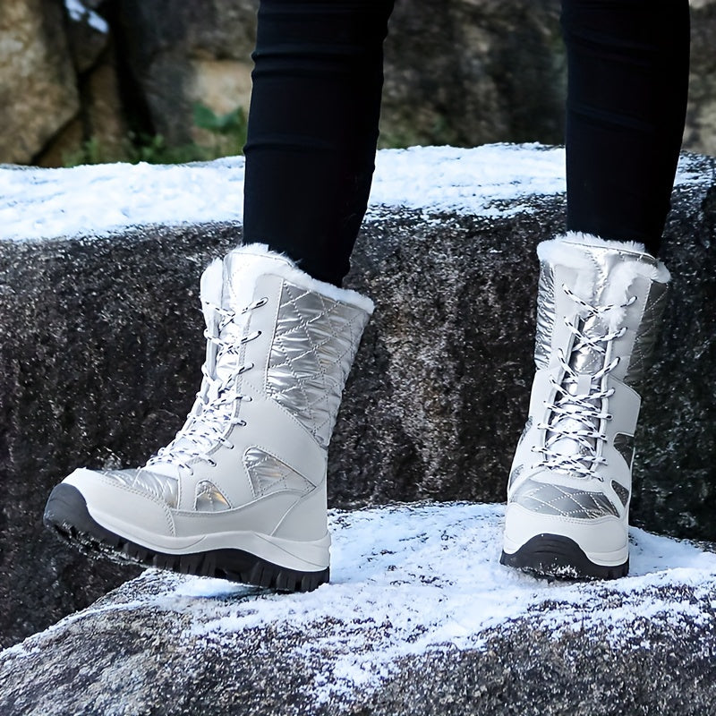 Fleece-Filled High Top Snow Boots ❄️