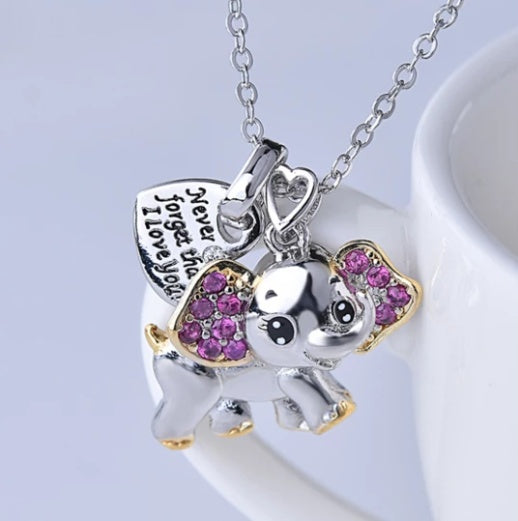 Cute Elephant Necklace: Adorable Fashion Accessory for Kids and Adults