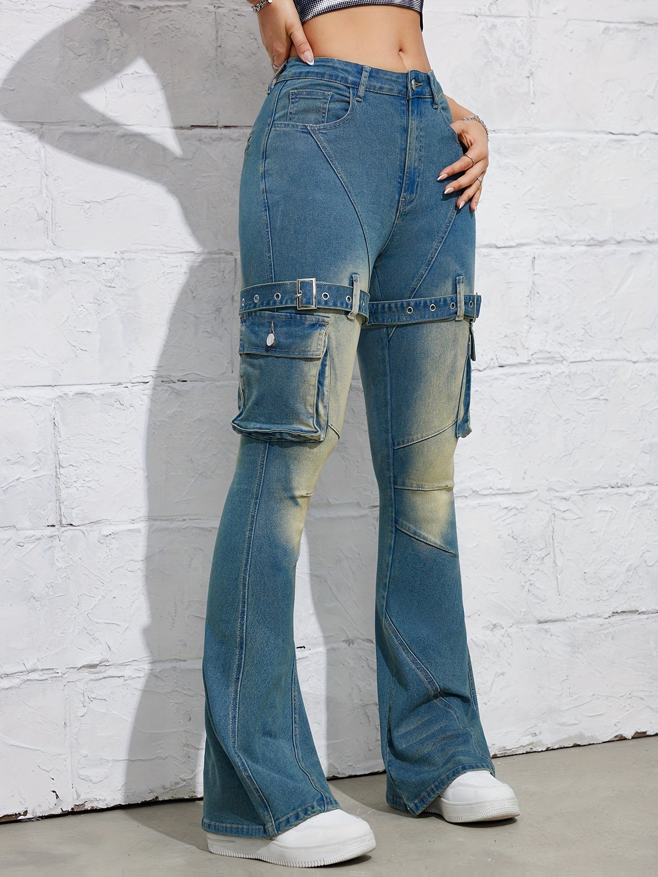 🔥 Urban Flare: Distressed Cargo Denim Pants 🌟