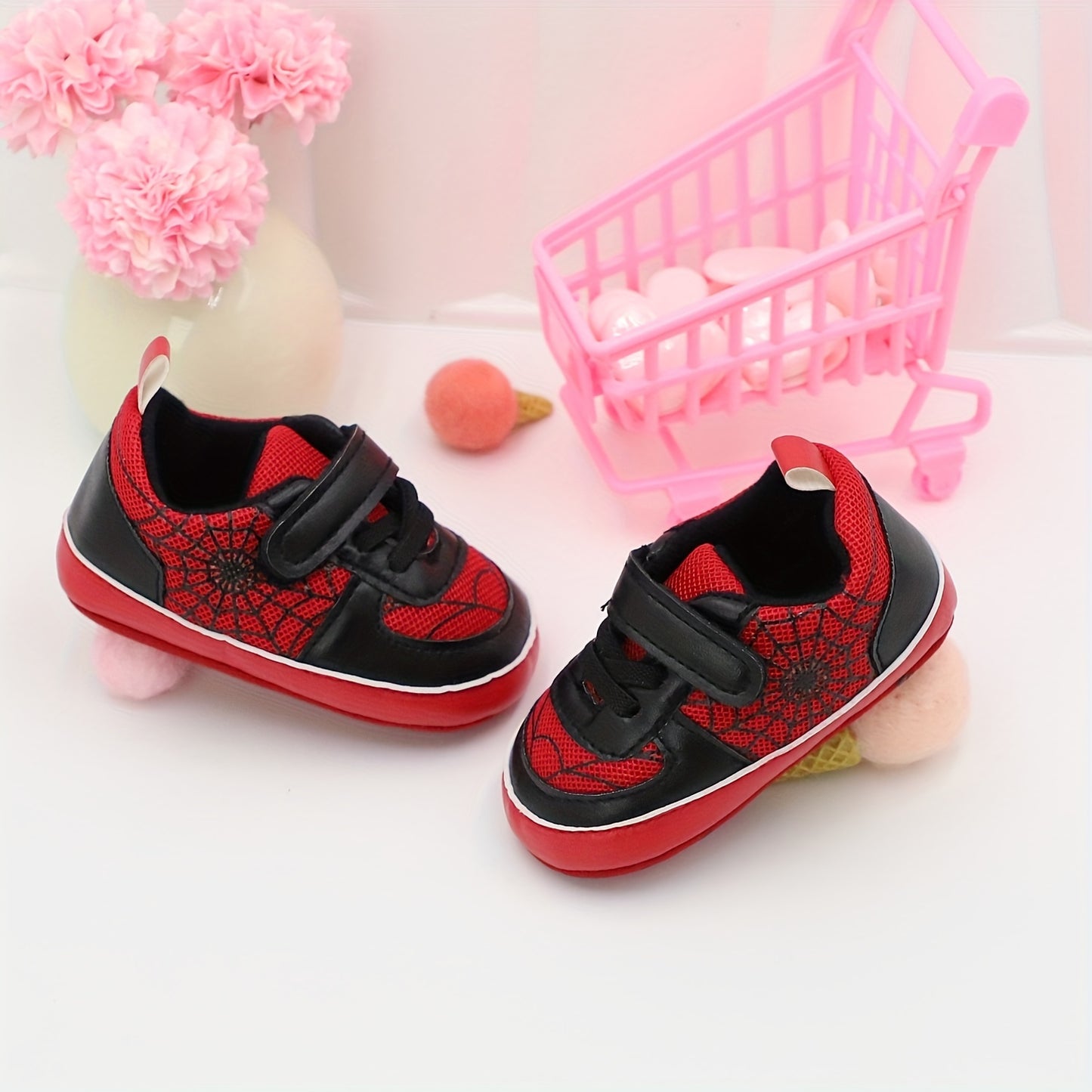 🕷️ Baby Learning Shoes - Spider Web Design