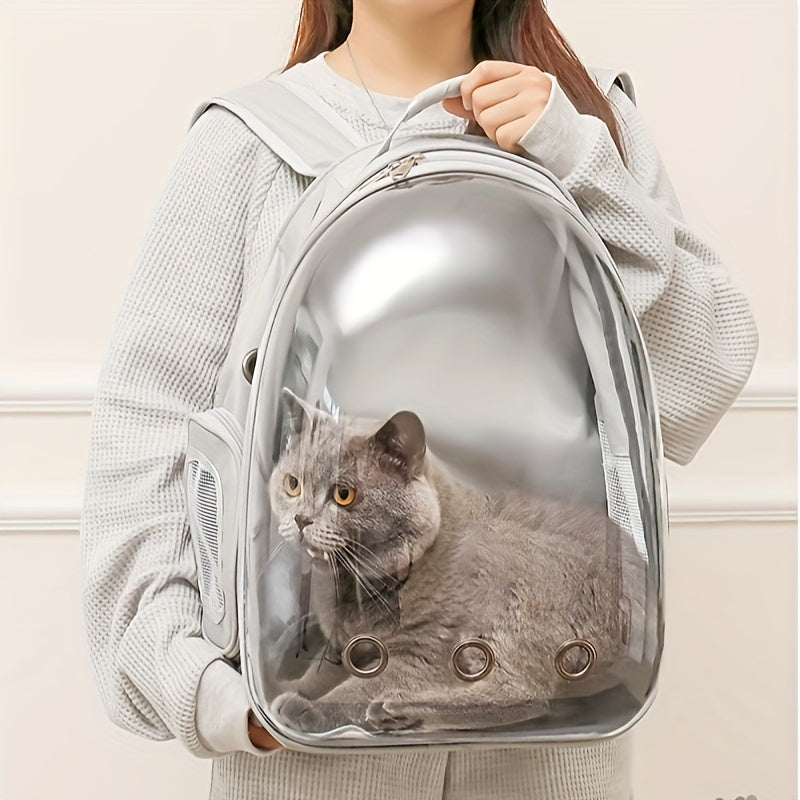 🐾 Perfecta Voyager: Transparent Cat Backpack 🚀