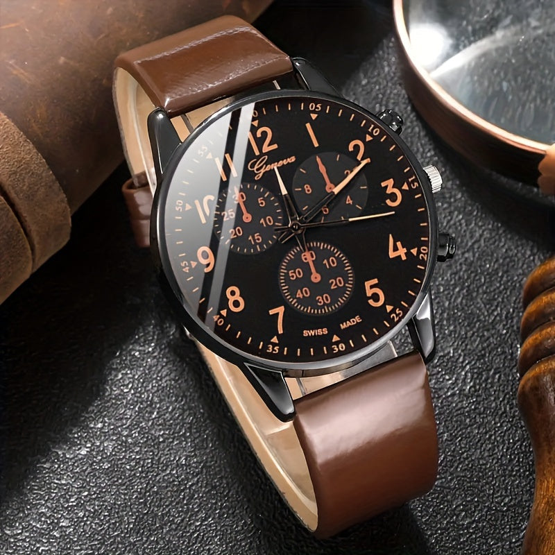 Timeless Style Men’s Watch & Bracelet Set