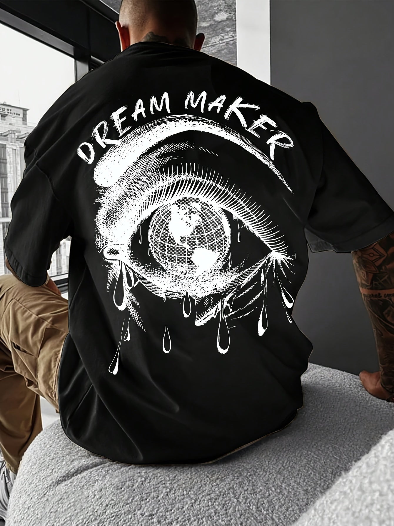 🌟 Dream Maker Eyes Print Summer Fitness Men's Sports T-shirt 🌟