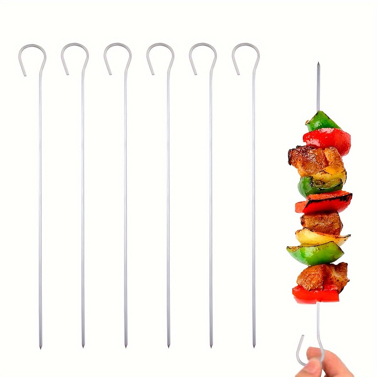 🔥 Grill Master Stainless Steel BBQ Skewers 🍢