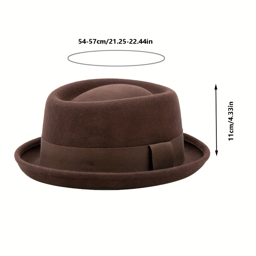 🕵️‍♀️ Elegant Wool Fedora Hat - British French Style 🎩