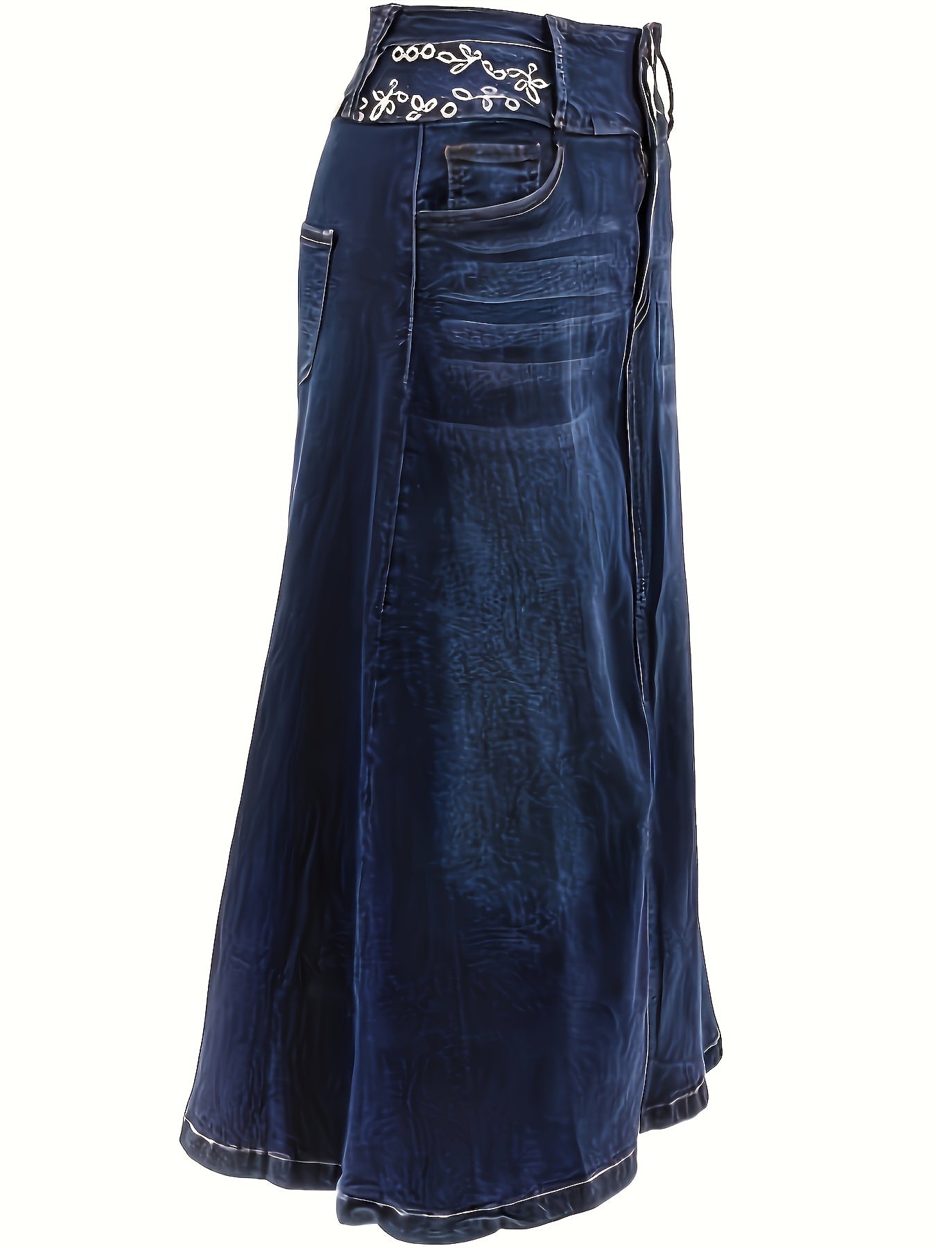 Blue Horizon™ A-Line Midi Skirt 🌌👖