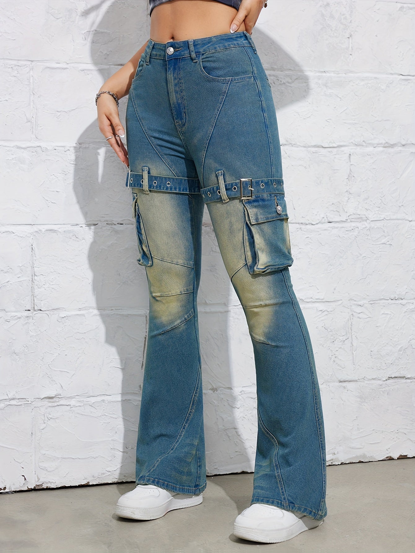 🔥 Urban Flare: Distressed Cargo Denim Pants 🌟