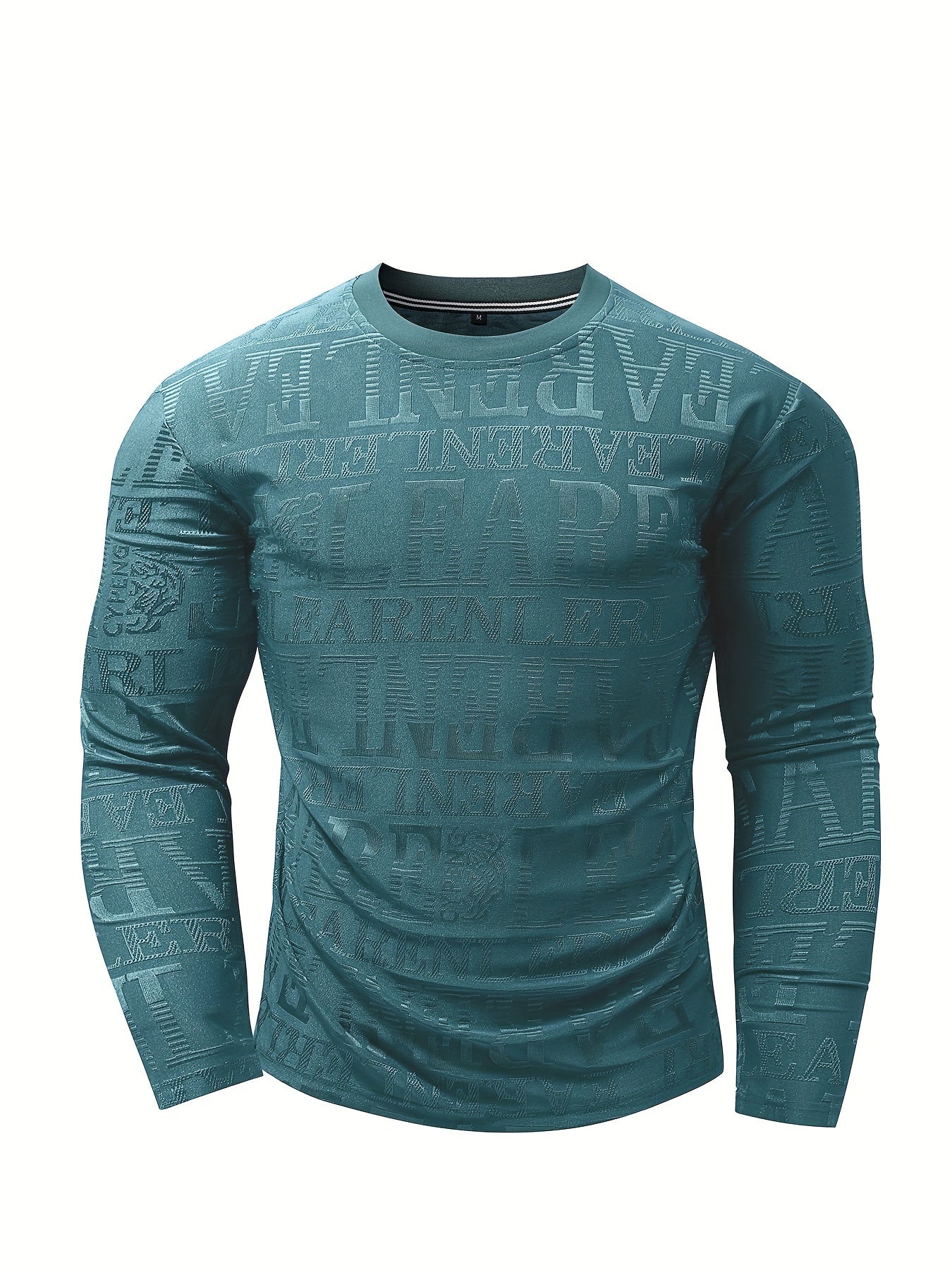 🌟 Men's Geometric Pattern Casual Crew-Neck Long Sleeve T-Shirt 🌟