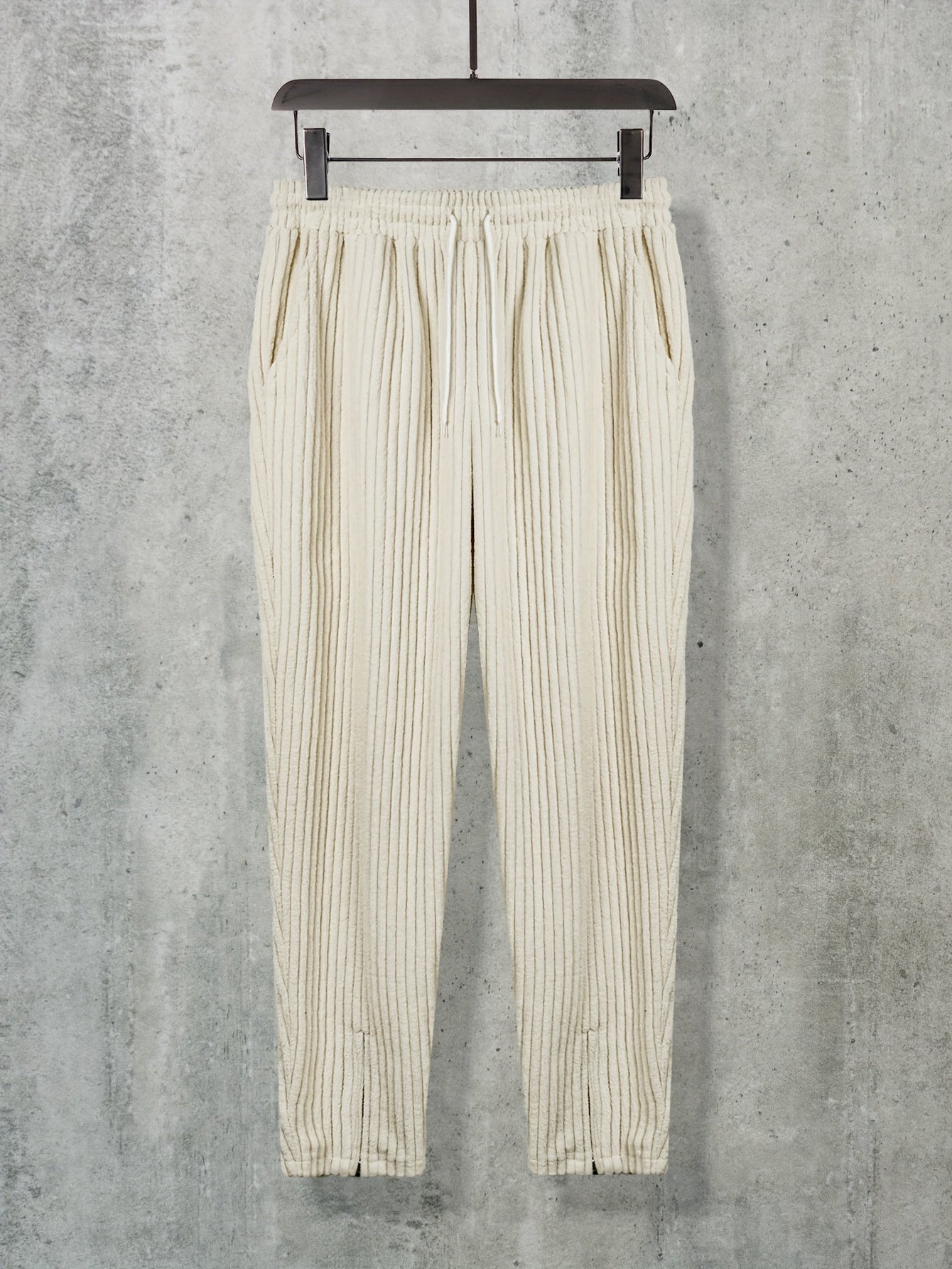 Chic Corduroy Zipper Slit Trousers 🌟👖