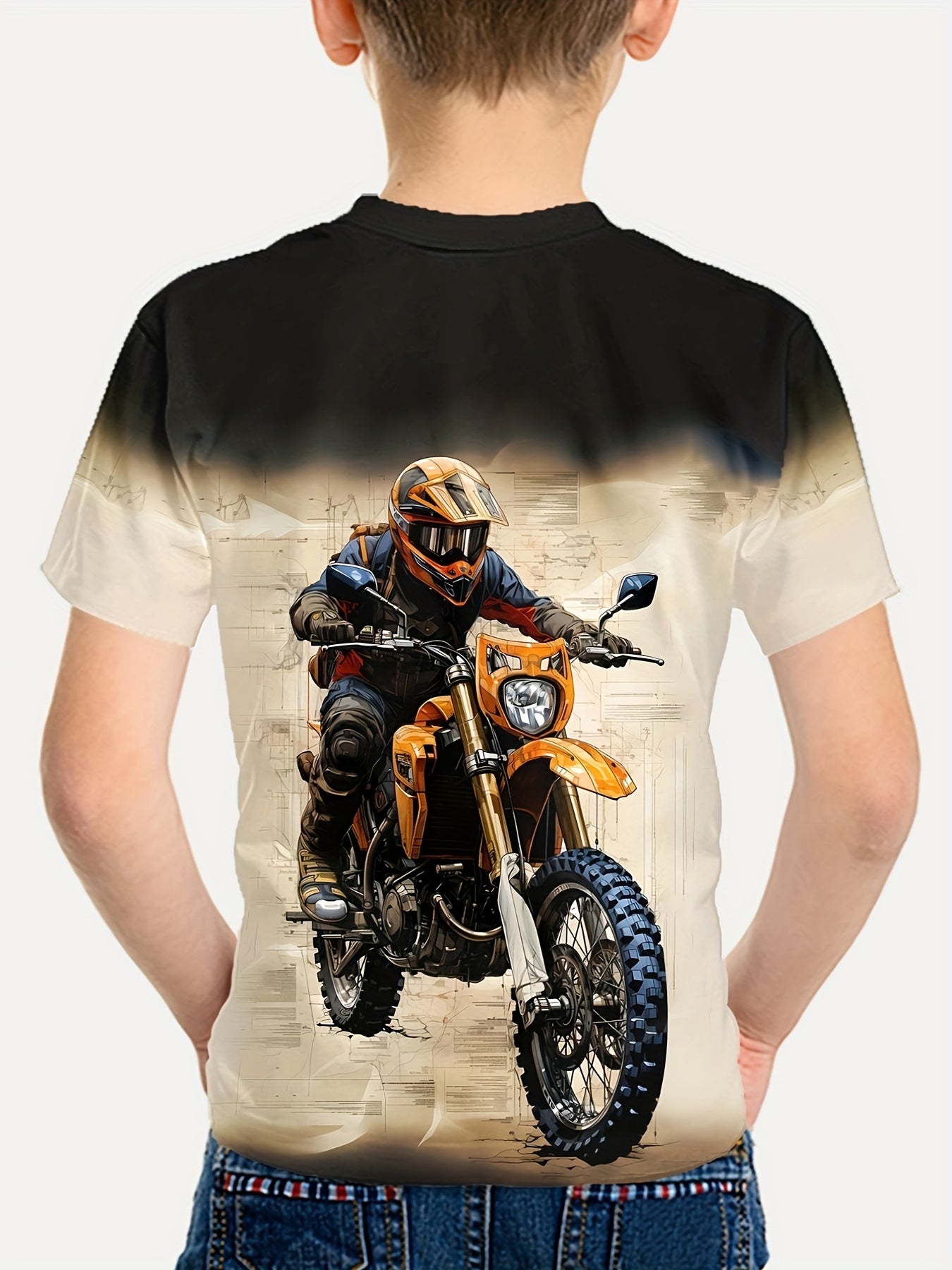 🚵‍♂️ Mountain Bike 3D Effect T-Shirt for Boys – Cool, Lightweight, and Comfy Summer Wear 🌟