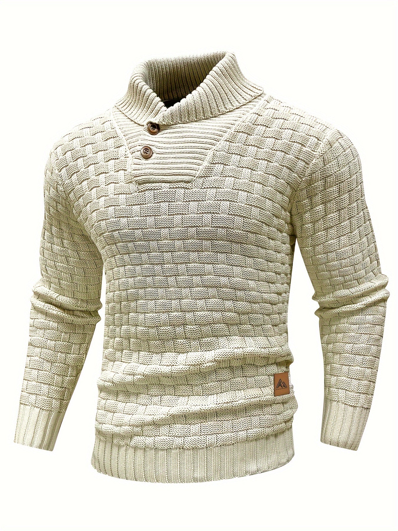 Men's Casual Waffle Pattern High Stretch Sweater 🍂✨