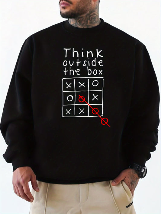 Geometric Think Crew Sweatshirt