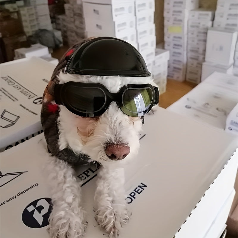 🏍️ Paw Rider Adventure Helmet & Goggles Set 🕶️🐕