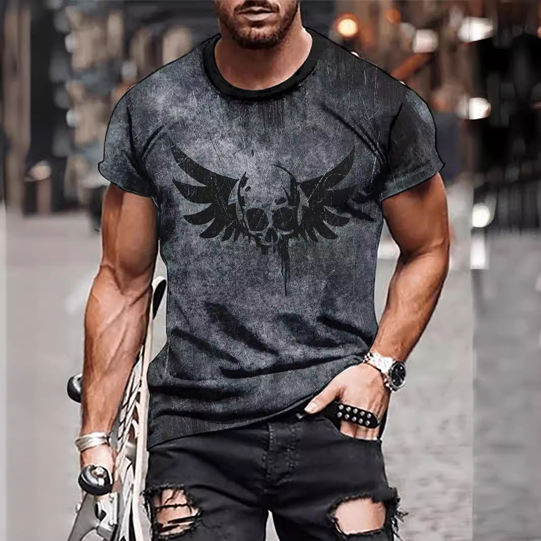 Versatile Men's Casual 3D Printed Short Sleeves