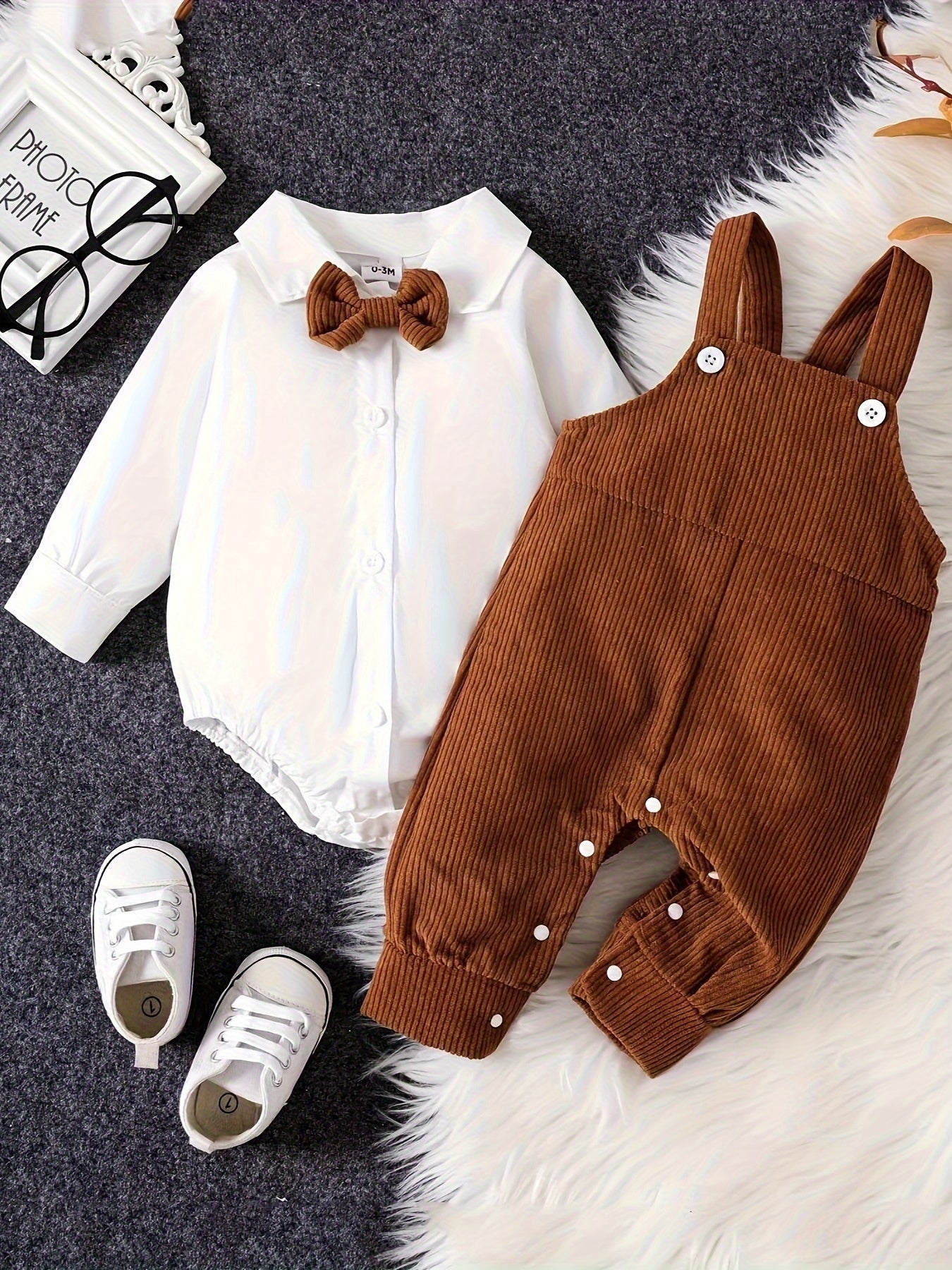 Dapper Dude Overalls Set 🎩👶✨