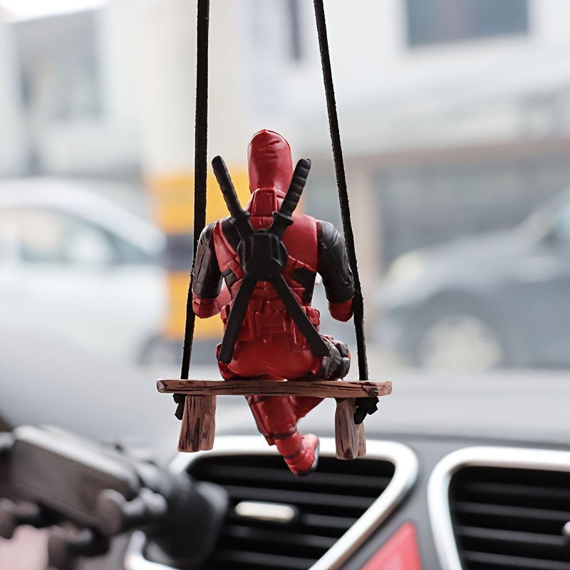 🦸‍♂️ "Deadpool Vibes" Acrylic Car Mirror Hanging Decoration 🎉