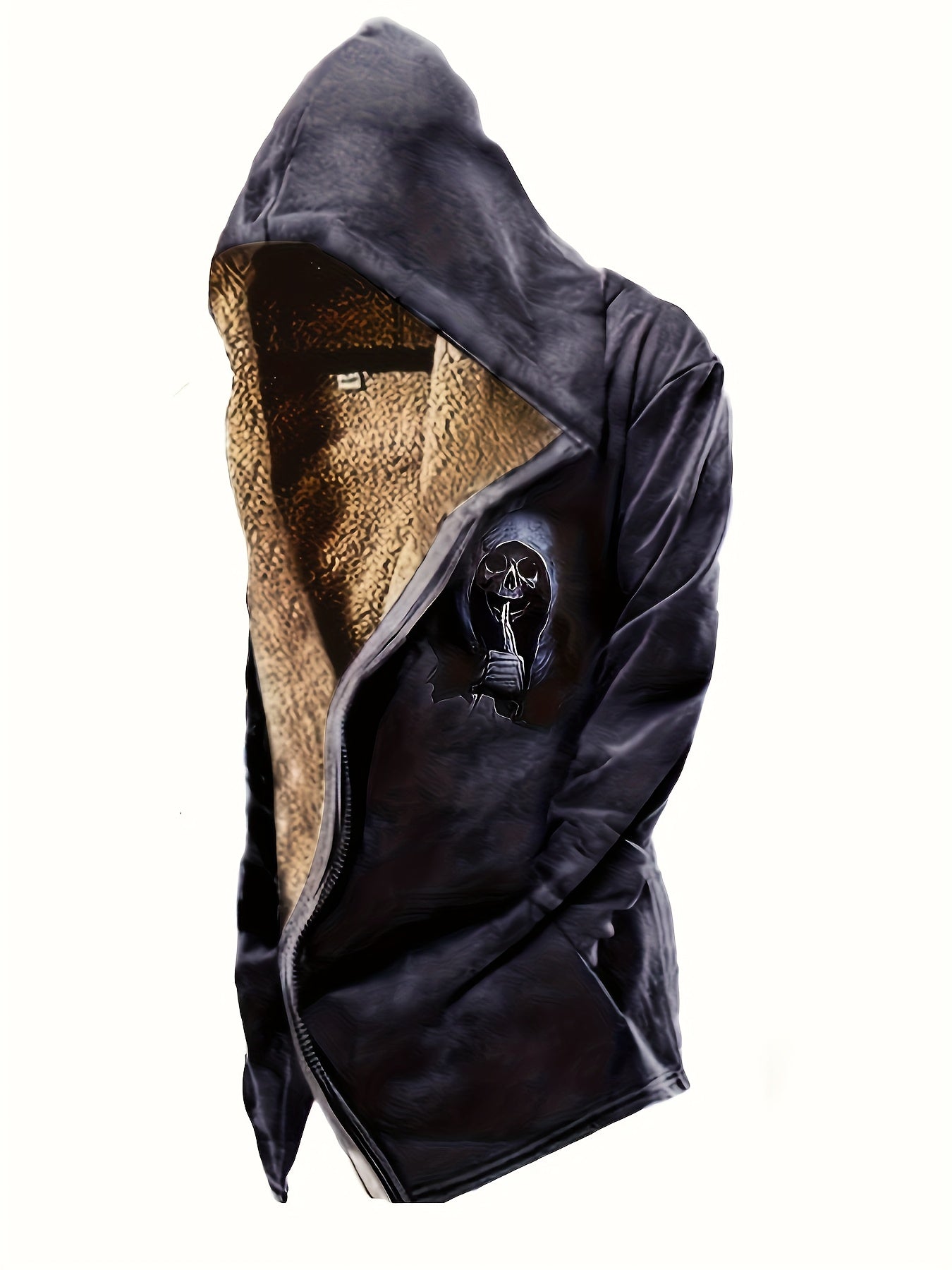 🔥 Vortex Skull: Vintage 3D Tactical Fleece Jacket 🏴