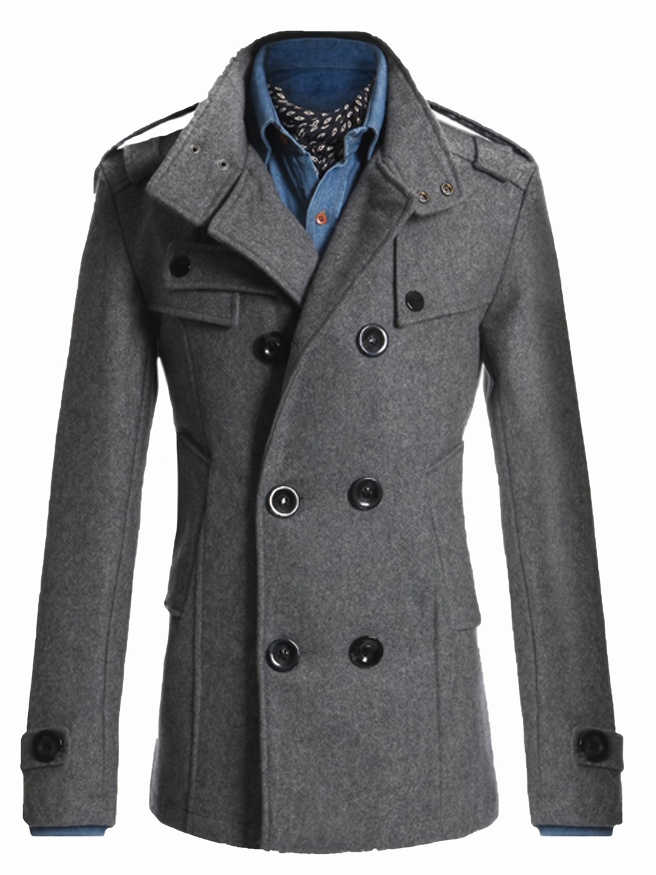 🍂 "Elegant Edge" Slim-Fit Double-Breasted Overcoat ❄️