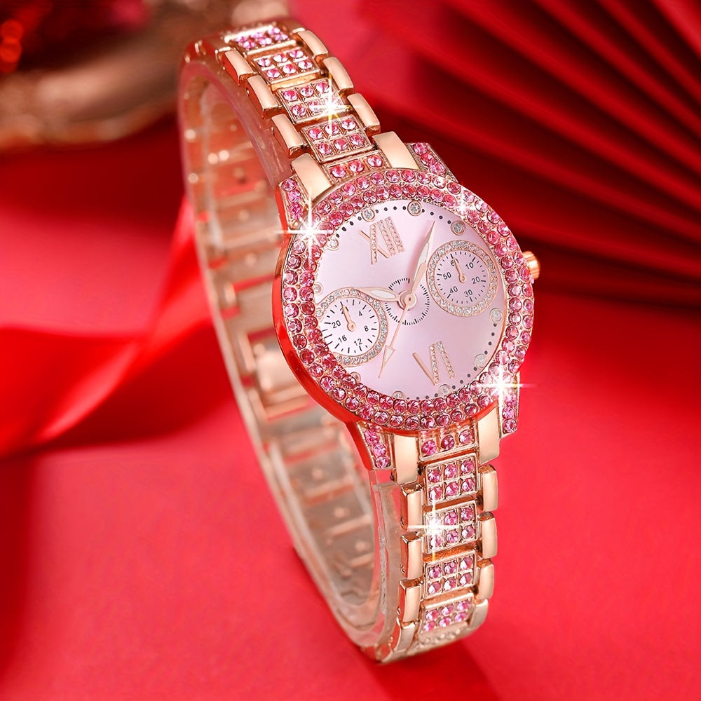 Chic Elegance 6-Piece Ladies Watch and Jewelry Set ⌚✨