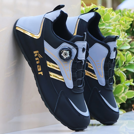 Men's Trendy Striped Running Shoes with Rotating Buckle 🏃‍♂️✨