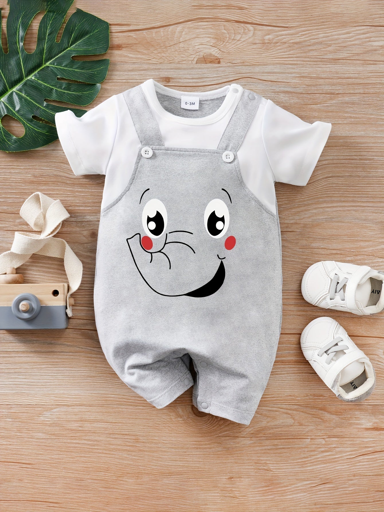 🍼 Adorable Elephant Summer Romper for Infants 🍼